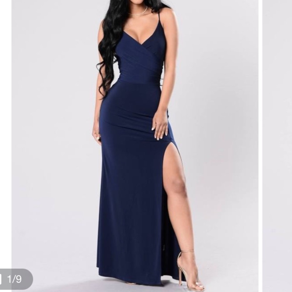 Fashion Nova Maxi Dress with high slit